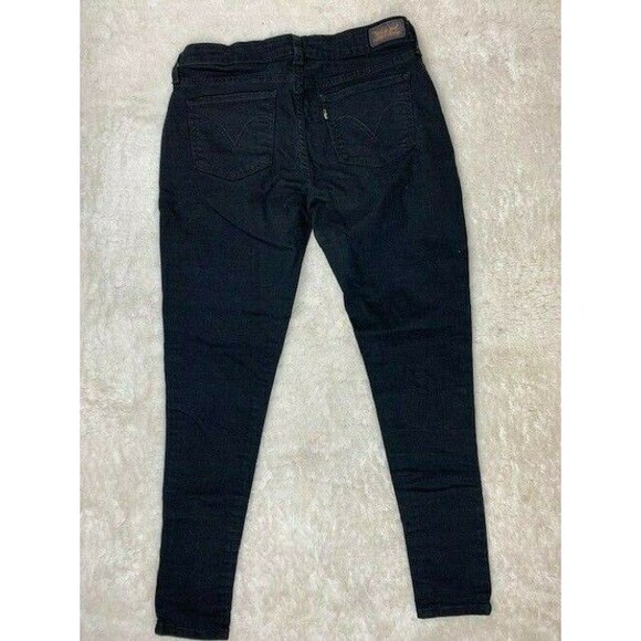 Levi Size 30x32 Womens Jeans Legging Black Skinny Stretch Mid Rise - Picture 3 of 5
